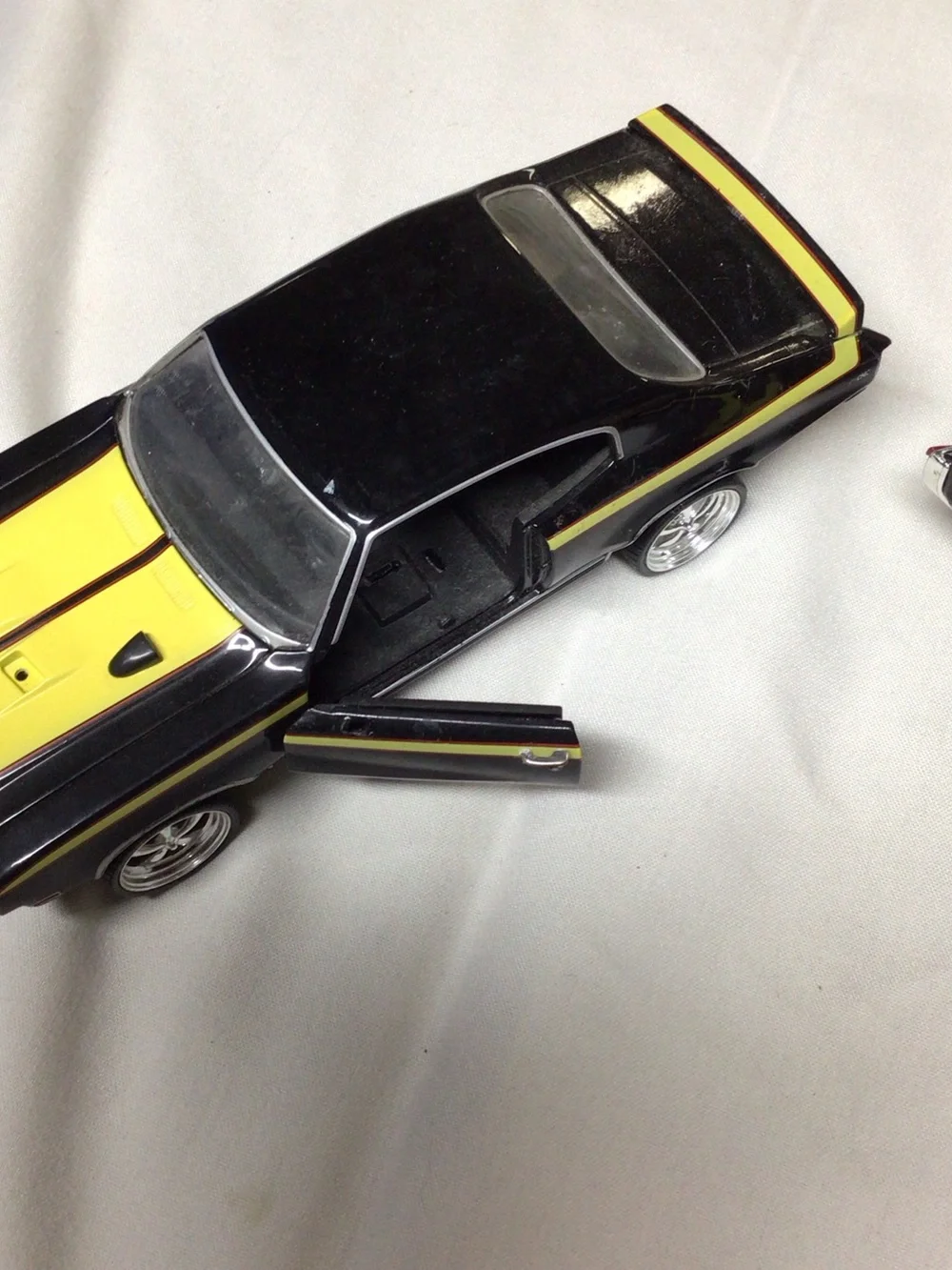 Die-Cast Black and Yellow Muscle Car Toy - Kids Vehicles